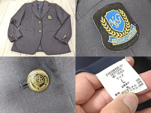 T2463 宮城県 日章学園高校 ブレザー+長袖シャツ+セーター+夏服・冬服 