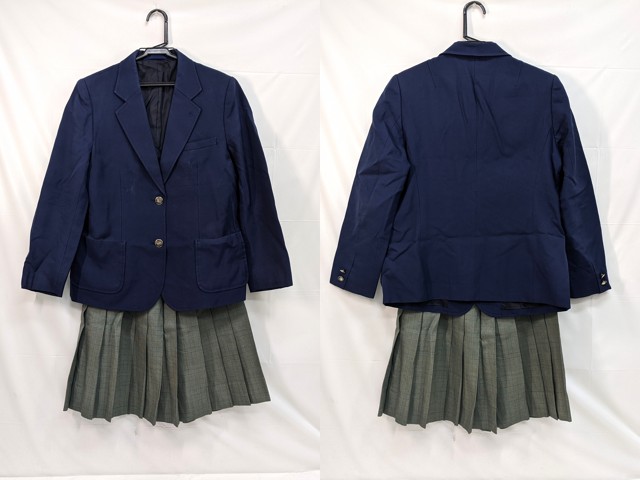 m44 中学校?? 高校?? ブレザー+岬中学校 冬服スカート/yt3041【35LS】