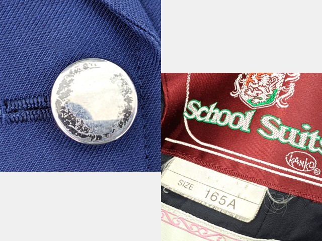 m44 中学校?? 高校?? ブレザー+岬中学校 冬服スカート/yt3041【35LS】