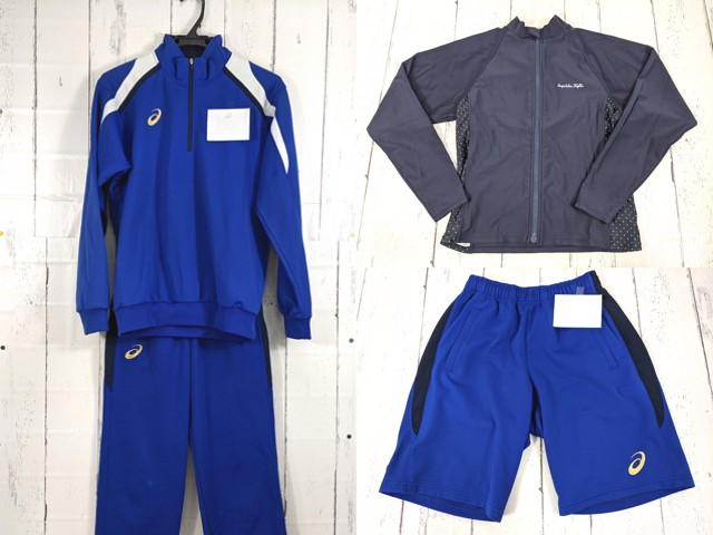 x99 東京都 葛飾区立小松中学校 体操服 体操着 ハーフパンツ+長袖ジャージ上下/yt4232【8WEU】