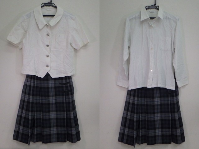 L49 愛知高校 夏服ブレザー+長袖シャツ+夏スカート/yt1095【8KPO
