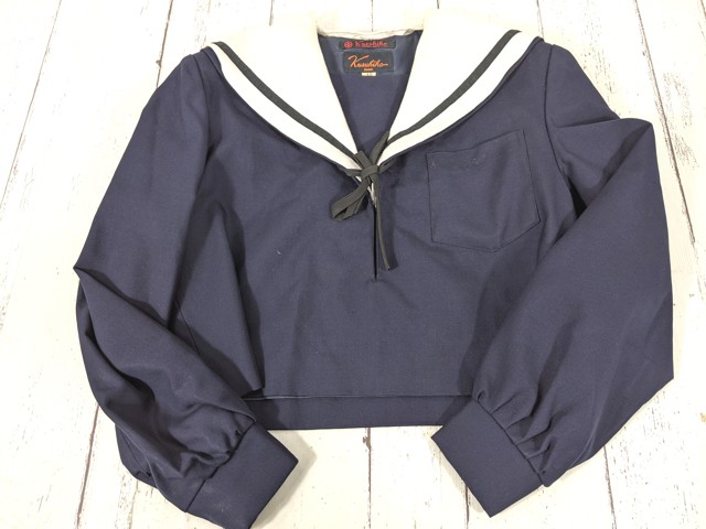 a15 岐阜県 不破北中学校 冬服セーラー服+冬服スカート+ループタイ/yt4467【8YEC】