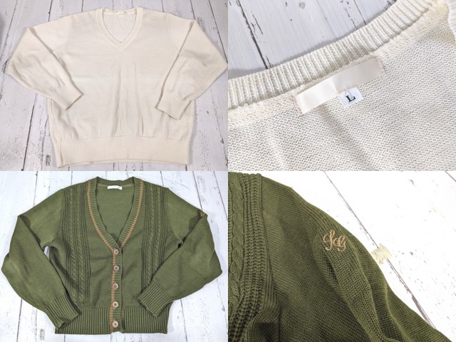 d22 神奈川県 洗足学園中学高校 ブレザー+半袖シャツ+セーター+カーデガン+冬服スカート+リボン/yt4909【7LECV】