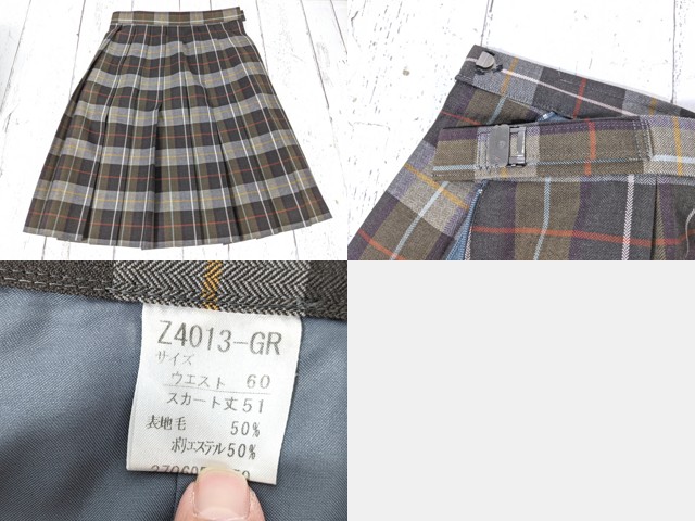 d22 神奈川県 洗足学園中学高校 ブレザー+半袖シャツ+セーター+カーデガン+冬服スカート+リボン/yt4909【7LECV】