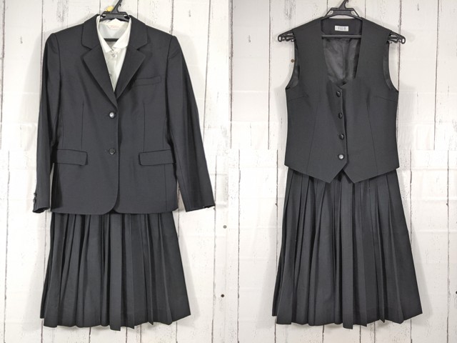 T2469 群馬県立太田女子高校 ブレザー+長袖シャツ+ベスト+夏服・冬服スカート/yt4998【15CKE】