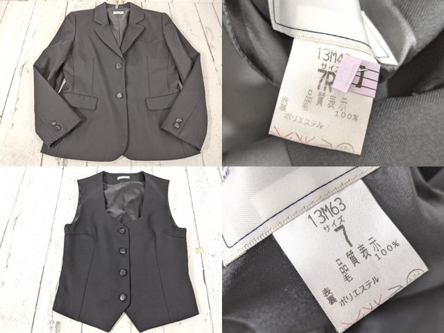 T2469 群馬県立太田女子高校 ブレザー+長袖シャツ+ベスト+夏服・冬服スカート/yt4998【15CKE】