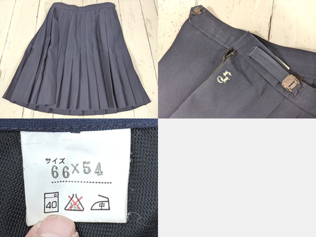 P13 滋賀県 城山中学校 冬服セーラー服+冬服・夏服スカート+スカーフ/yt4235【18EJF】