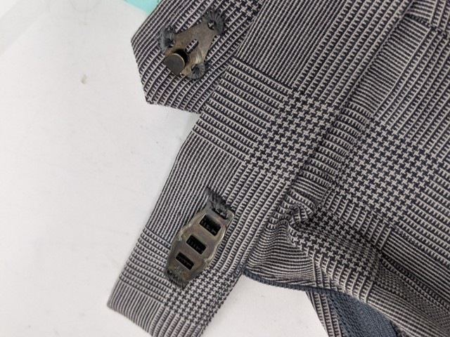 f24 秋田県湯沢商工高校 夏服セーラー服 170 大きめ+長袖シャツ+ベスト+夏服スカート+リボン/yt2125【11BVR】