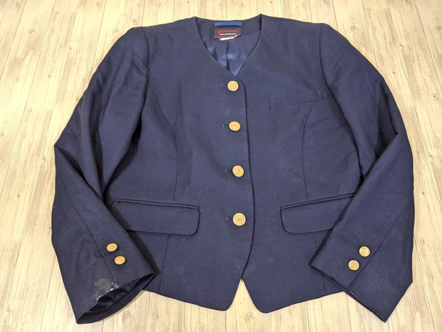 n42 静岡県 藤枝中学校 ブレザー+夏服スカート+体操服半袖シャツ/yt3208【35DC】