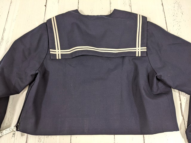 セーラー服 冬服 スカート サスペンダー 1式 w68 広島県 栗原中学校 冬服・夏服セーラー服+サスペンダー付き