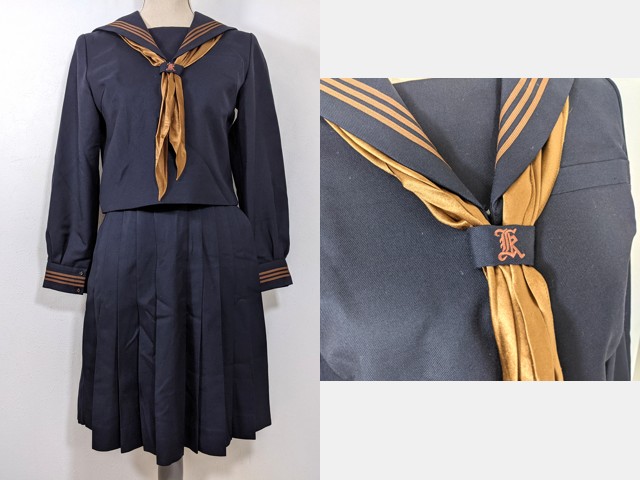 w66 東京都 関東国際高校 冬服・夏服セーラー服+セーター+冬服