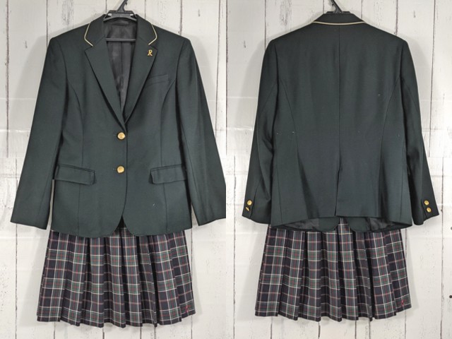 a39 京都府 立命館高校 ブレザー+夏服・冬服スカート/yt4494【15WOQ】