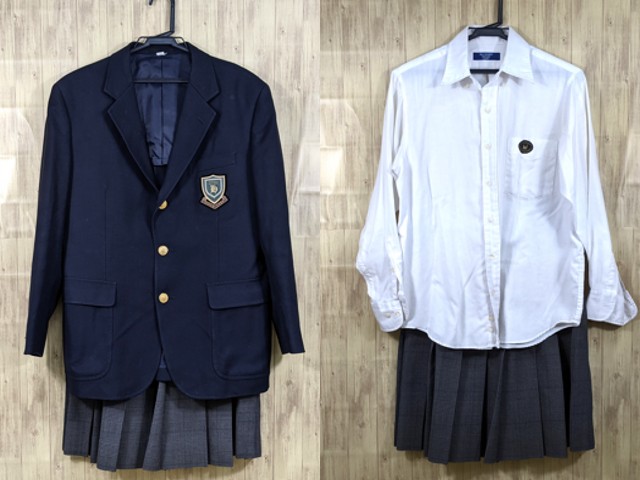 n42 京都府立北稜高校 ブレザー+長袖シャツ+冬服スカート/yt3210 