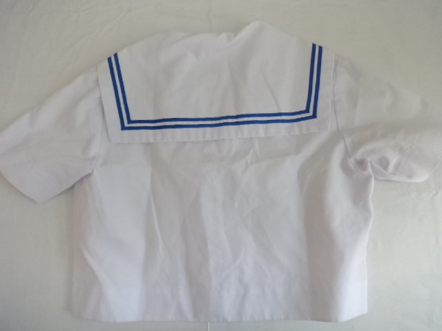 f67/春日井市立石尾台中学校 セーラー服 夏服上下+リボン/og0294【8cds】 女子制服,中学校,セット 中古学生服の専門店