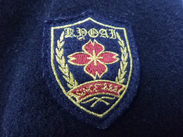 n34 群馬県 共愛学園中学校? 高校? 防寒具 ダッフルコート ネイビー