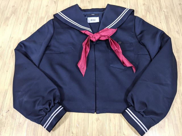 n99 福井県 麻生津小学校 冬服セーラー服+夏服スカート+スカーフ/yt3324【25YE】