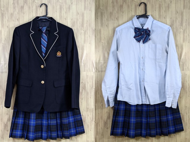 鹿島学園 長袖 L p27 茨城県 鹿島学園高校 ブレザー+長袖シャツ+冬服スカート+リボン