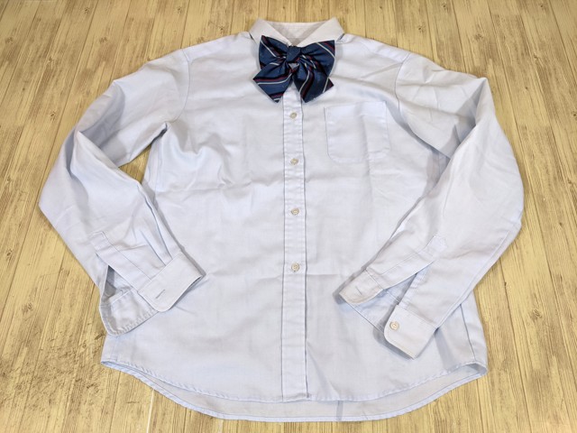 p27 茨城県 鹿島学園高校 ブレザー+長袖シャツ+冬服スカート+リボン