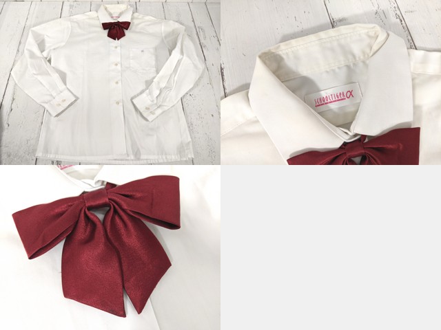 e43 札幌日本大学高等学校 ブレザー+長袖シャツ+冬服スカート+リボン/yt5136【28CCW】