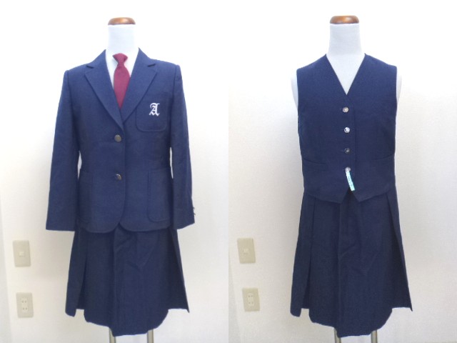 T233神奈川県 有馬中学校 ブレザー+ベスト+スカート+ネクタイ+体操服 
