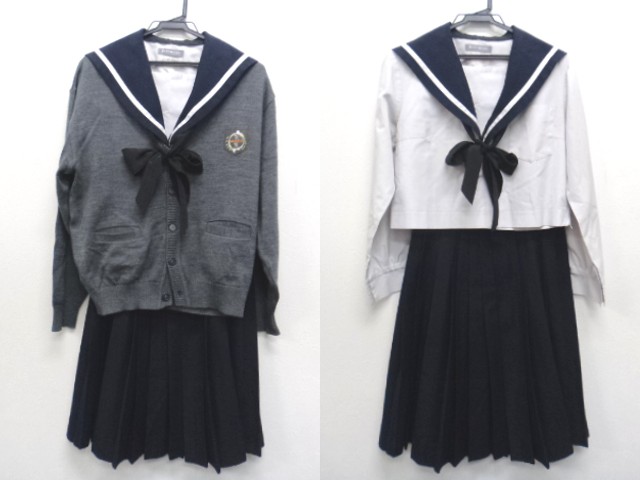F03 愛知県 刈谷北高校 中間服 セーラー服+冬服スカート?+カーデガン+ 