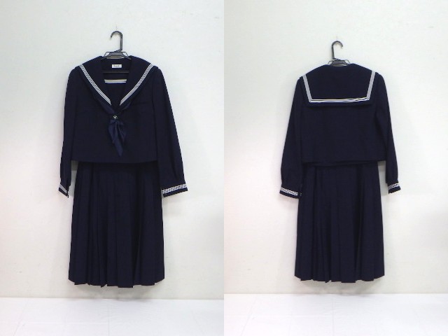 金蘭会高校　冬コート 金蘭会女子高校制服 大冬セーラー服 スカート上下セット165A