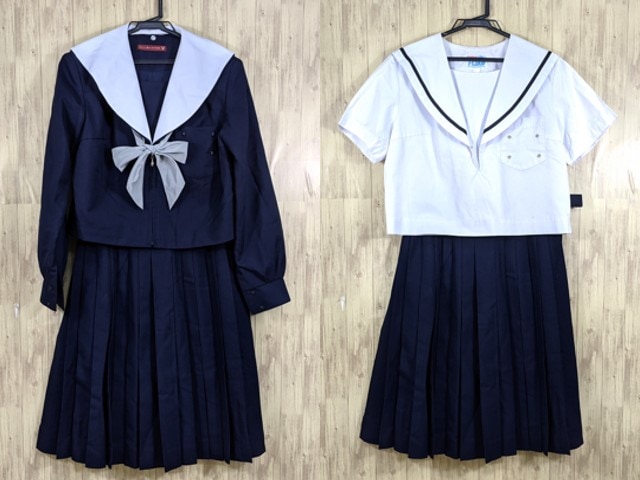 o72 愛知県 豊明市立沓掛中学校?? 冬服/夏服セーラー服+冬服スカート+