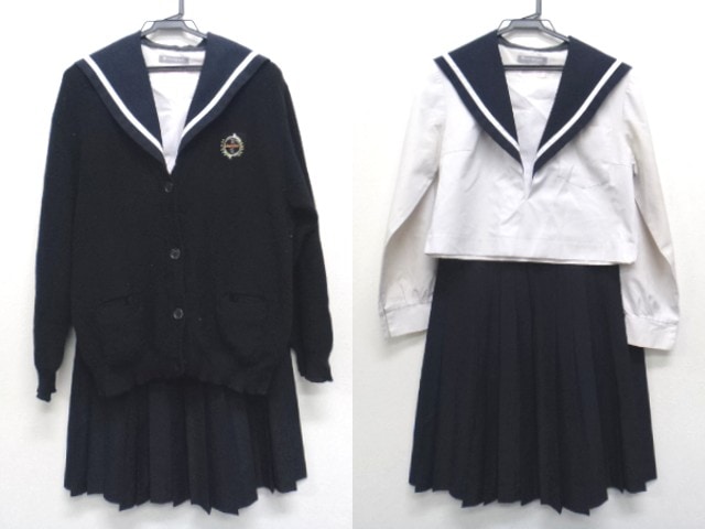 F03 愛知県 刈谷北高校 中間服 セーラー服+夏服スカート?+カーデガン