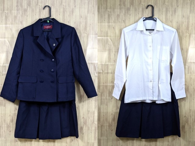 n22 神奈川県立大和高校 校章付きブレザー+長袖シャツ+冬服スカート/yt3216【12HGE】