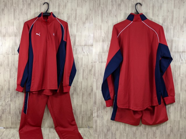 u59 大阪府 箕面自由学園高校 体操服 体操着 ハーフパンツ+長袖ジャージ上下/yt3833【6XJD】