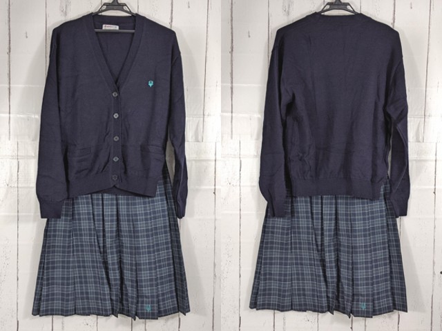 a62 大阪府 大阪学芸高校 カーデガン+夏服スカート/yt4501【8CKE