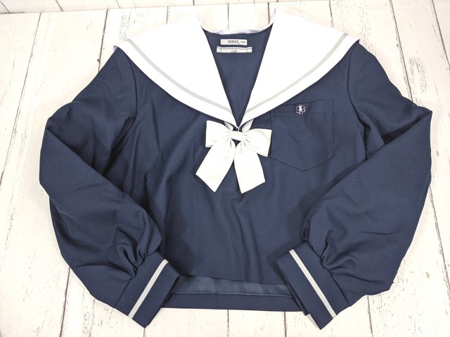 愛知 西春高校 大きいサイズ 170A 13号 セーラー服 合服 長袖 水色 