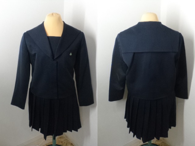 b48 中学校 高校 紺セーラー服サイズ165+冬服スカートなど2点 b48 中学校 高校 紺セーラー服サイズ165+冬服スカートなど2点