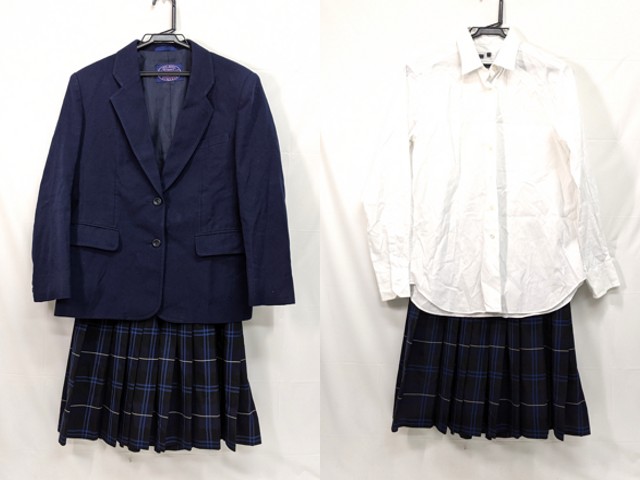 L33 神奈川県 桐蔭学園高校 ブレザー+長袖シャツ+冬服スカート/yt2829【18WTF】