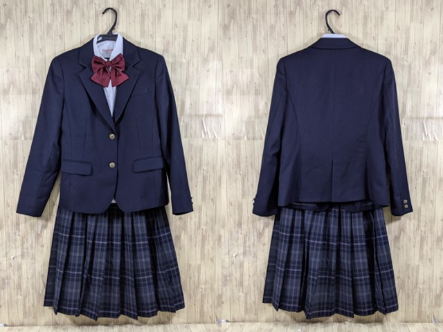 u59 大阪府 箕面自由学園高校 ブレザー+長袖シャツ+冬服・夏服スカート