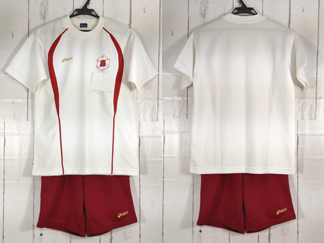 a52 高知県立高知追手前高校 体操着 体操服 半袖シャツ+ハーフパンツ/yt4503【3CJE】