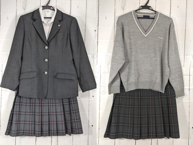 e40 奈良県立奈良商工高校 ブレザー+セーター+長袖シャツ+冬服・夏服スカート/yt5142【25CKE】