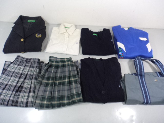 M171 大阪 私立城南学園高校 ブレザー+長袖ブラウス+スカート+体操服 