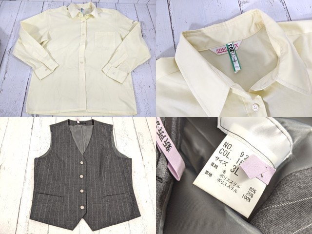 c85 東京都 錦城高校 ブレザー+ベスト+長袖シャツ+セーター+冬服・夏服 
