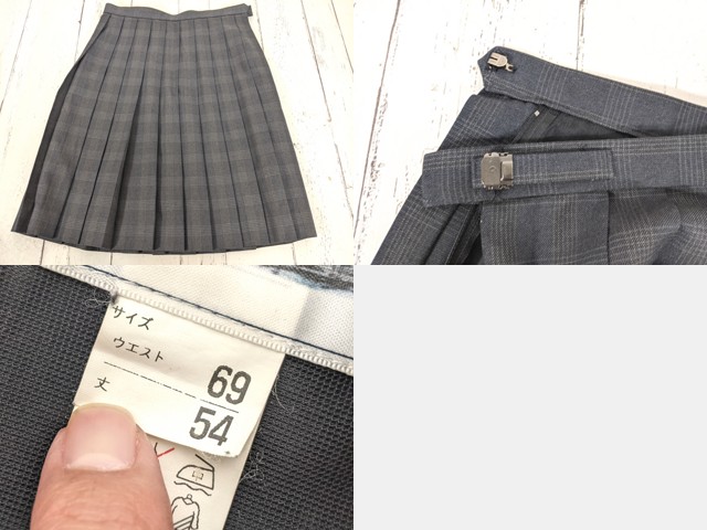 Z64 東京都 小平第四中学校 ブレザー+ベスト+冬服スカート/yt4385【8DJE】