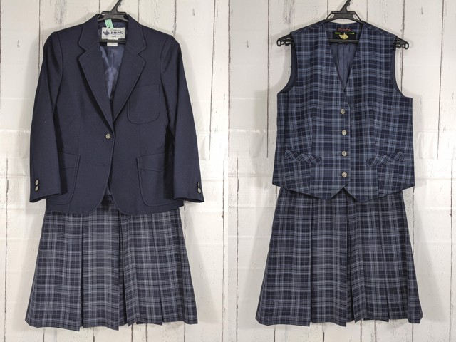 ☆埼玉県立所沢中学校　ブレザー、夏用冬用一式セット☆ c85 埼玉県 小手指中学校 ブレザー+ニットベスト+夏服・冬服スカート