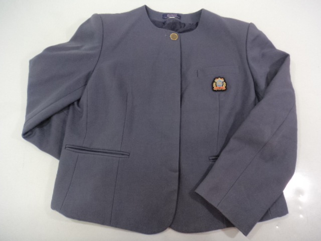 T285 熊本県有明高等学校 冬服ブレザー+スカート+リボン/yt0263【9HKE