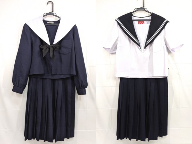 セーラー服 冬 夏 スカート f83 碧南市立東中学校 大きめ 175サイズ 冬服・夏服セーラー服+