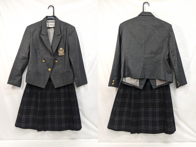 m44 中学校?? 高校?? ブレザー サイズ13+冬服スカート/yt3117【6ERV】