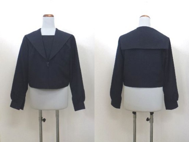 d34/名古屋市立山田東中学校□冬服 セーラー服165A 上着のみ/og0188