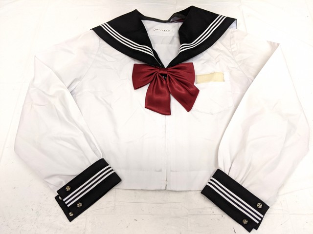 L13 静岡県 修善寺中学校 中間服セーラー服+夏服スカート/yt2834【6DHR】