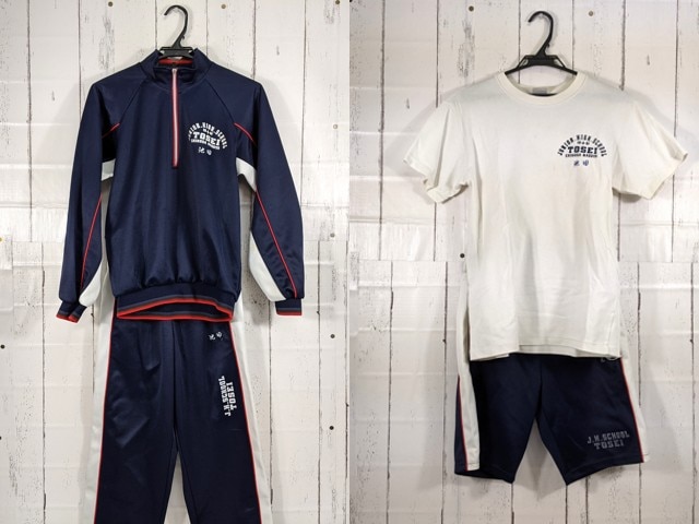 N78 愛知県 東星中学校 体操服 体操着 半袖シャツ+ハーフパンツ+長袖