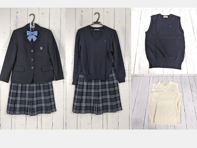 R03 愛知県 聖カピタニオ女子高校 ブレザー+セーター+ニットベスト+冬