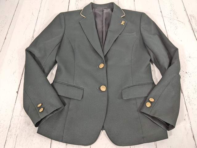 c37 京都府 立命館宇治高校 ブレザー+半袖シャツ+ニットベスト+冬服スカート+リボン/yt4726【4EKCV】
