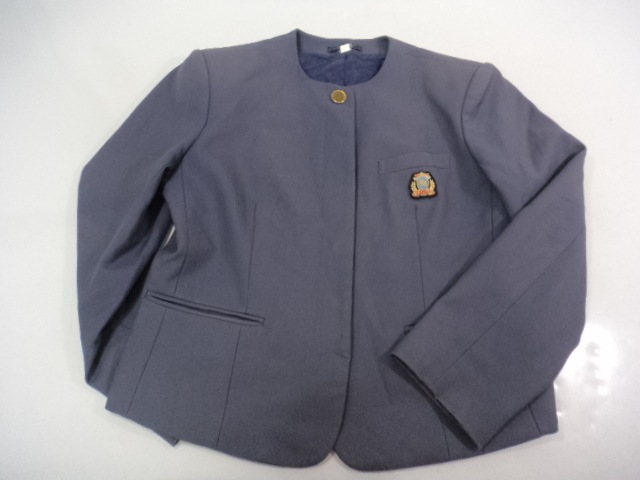 T285 熊本県有明高等学校 冬服ブレザー+ニットベスト+スカート+リボン 